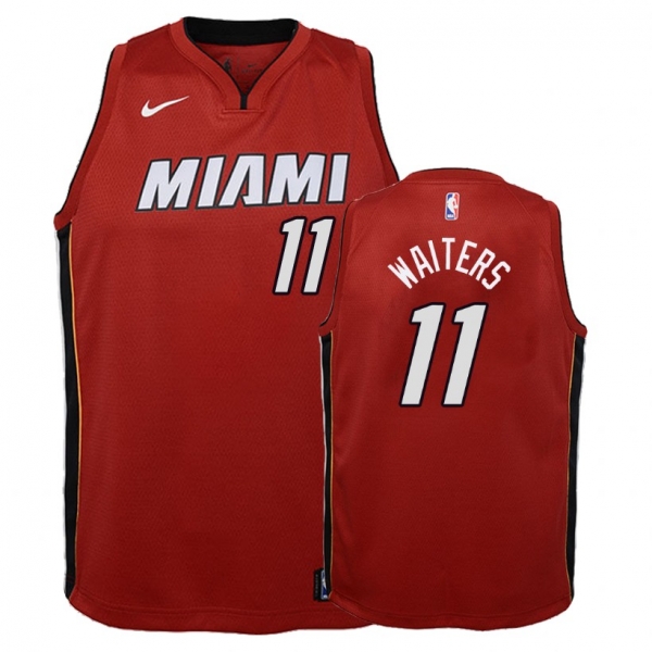 Youth Miami Heat Dion Waiters #11 Red Statement Jersey