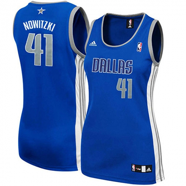 Women's Dallas Mavericks #41 Dirk Nowitzki Hardwood Classics Jersey