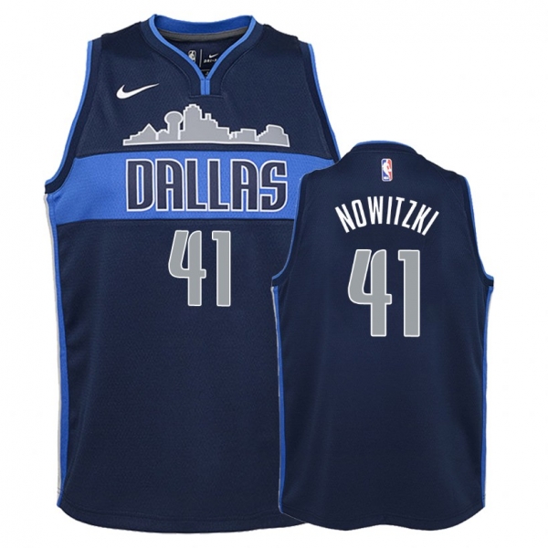 Youth Dallas Mavericks #41 Dirk Nowitzki Statement Jersey