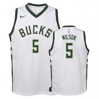 Youth Milwaukee Bucks #5 D.J. Wilson Association Jersey