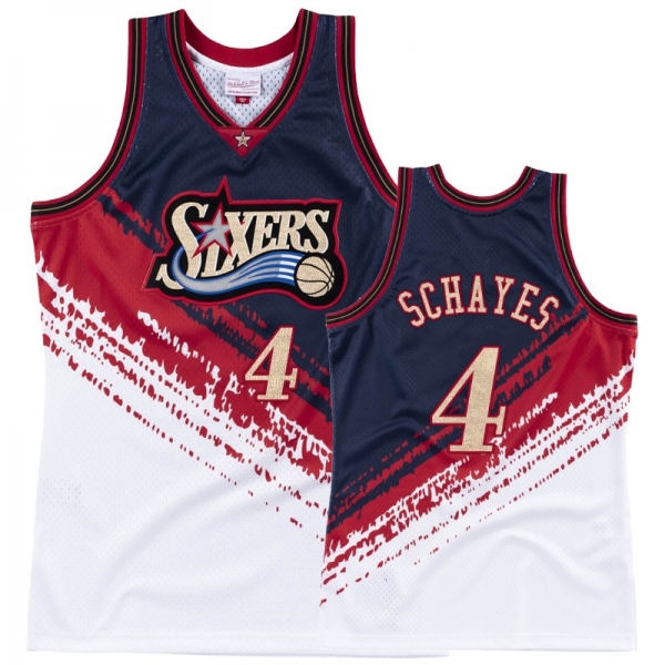 Philadelphia 76ers #4 Dolph Schayes Independence Day Jersey