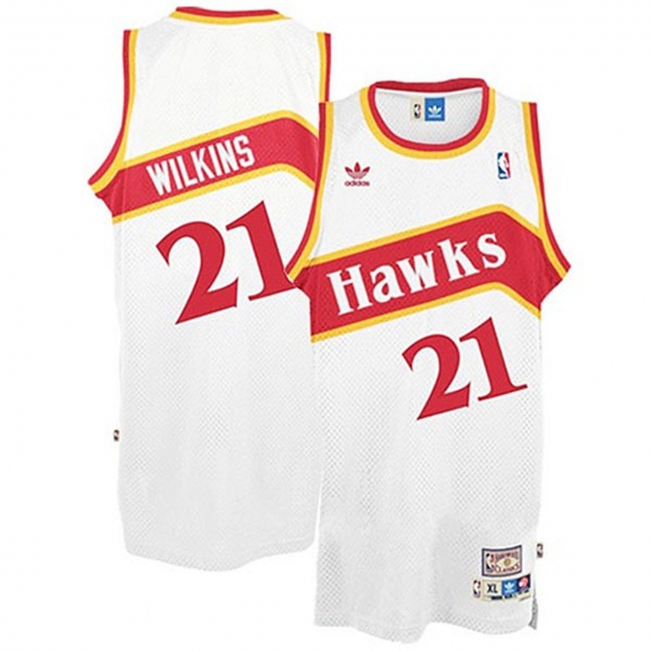 Atlanta Hawks #21 Dominique Wilkins Hardwood Classics Jersey