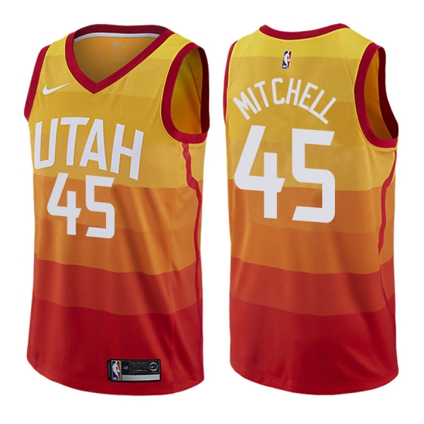 Utah Jazz #45 Donovan Mitchell City Jersey