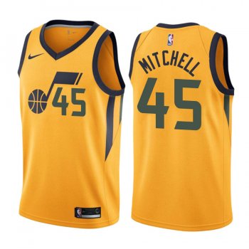 Utah Jazz Donovan Mitchell #45 Yellow Statement Jersey