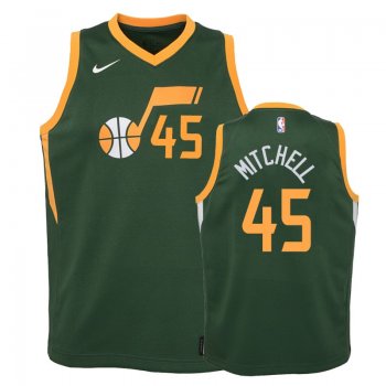 Youth Utah Jazz #45 Donovan Mitchell Earned Jersey