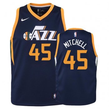 Youth Utah Jazz Donovan Mitchell #45 Navy Icon Jersey