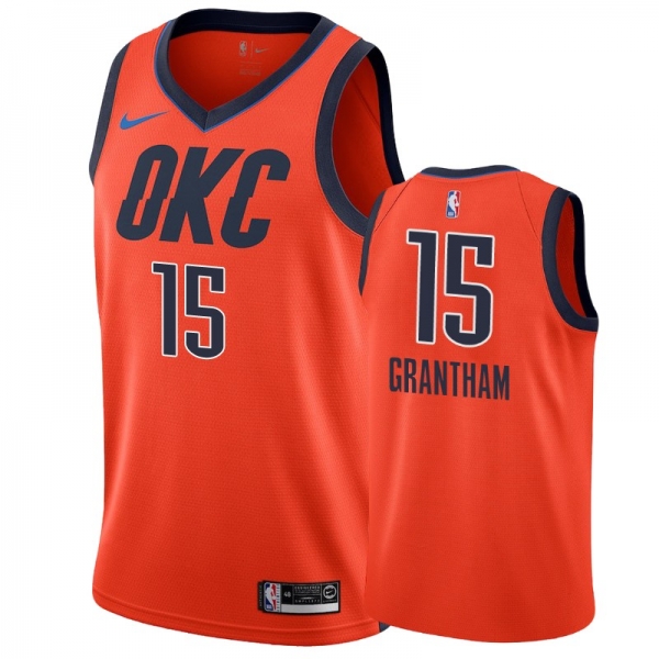 Oklahoma City Thunder #15 Donte Grantham Earned Jersey