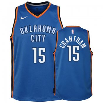 Youth Oklahoma City Thunder Donte Grantham #15 Blue 2018-19 Icon Jersey