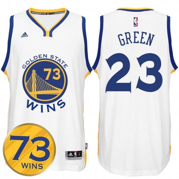 Draymond Green Warriors #23 2016 season 73 Wins White Jersey