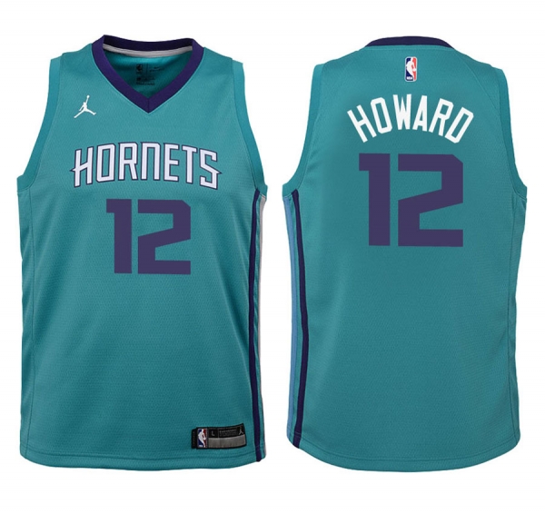 Youth Charlotte Hornets Dwight Howard #12 Teal 2017-18 Icon Jersey