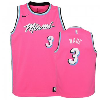 Youth Miami Heat #3 Dwyane Wade Earned Jersey