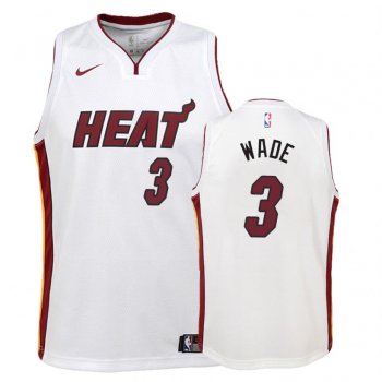 Youth Miami Heat #3 Dwyane Wade Association Jersey