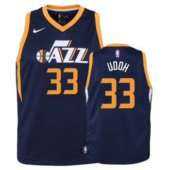 Youth Utah Jazz Ekpe Udoh #33 Navy Icon Jersey