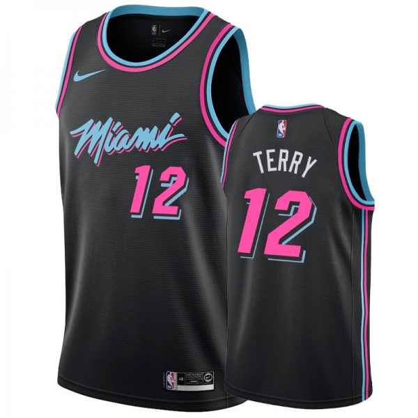 Men's Miami Heat Emanuel Terry #12 Black City Jersey