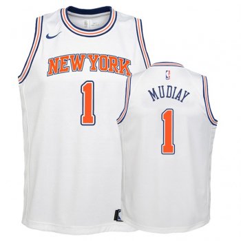 Youth New York Knicks #1 Emmanuel Mudiay Statement Jersey