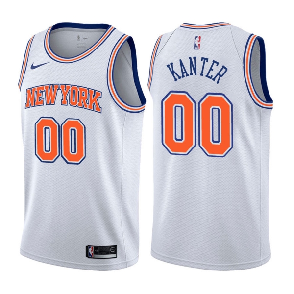 New York Knicks Enes Kanter #00 White Statement Jersey