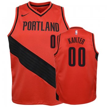 Youth Portland Trail Blazers #00 Enes Kanter Statement Jersey