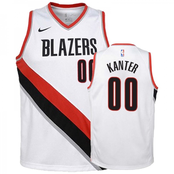 Youth Portland Trail Blazers #00 Enes Kanter Association Jersey