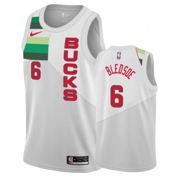 Milwaukee Bucks Eric Bledsoe White Earned Edition Jersey