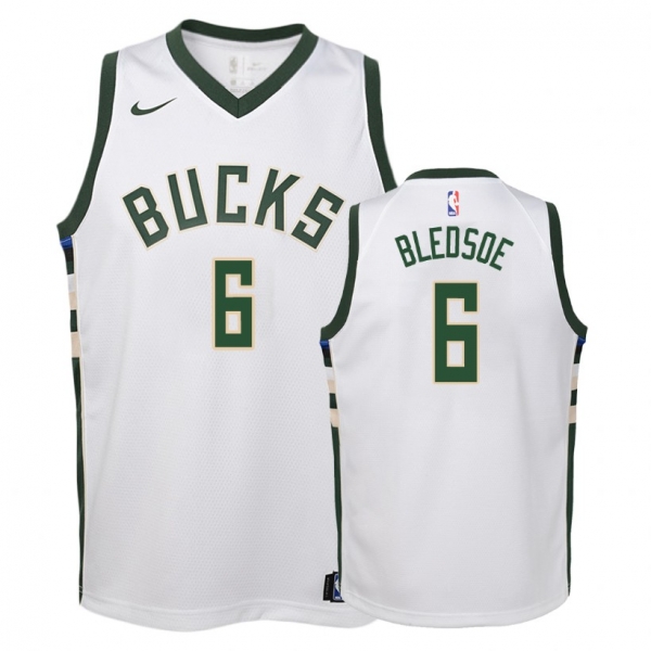 Youth Milwaukee Bucks #6 Eric Bledsoe Association Jersey