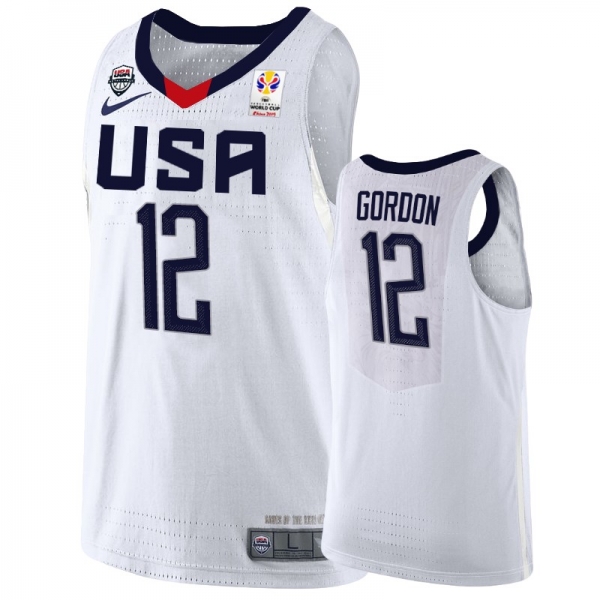 USA Team #12 Eric Gordon FIBA Basketball World Cup Jersey