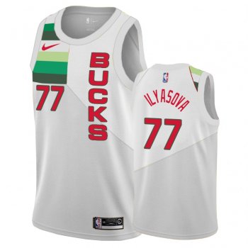 Milwaukee Bucks #77 Ersan Ilyasova Earned Jersey