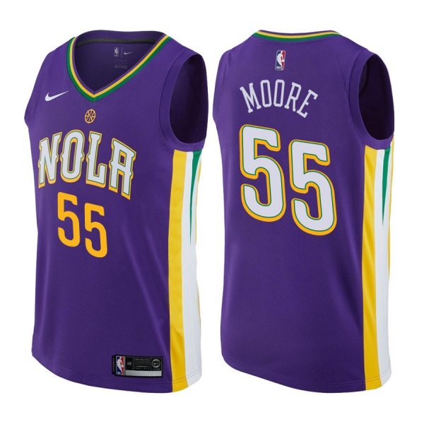 New Orleans Pelicans #55 E'Twaun Moore City Jersey