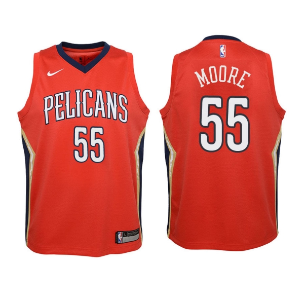 Youth New Orleans Pelicans #55 E'Twaun Moore Statement Jersey