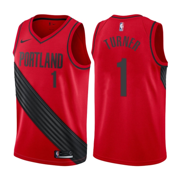 Portland Trail Blazers Evan Turner #1 Red 2017-18 Statement Jersey