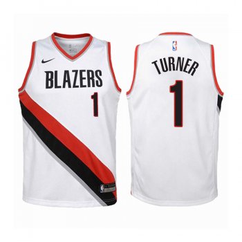 Youth Portland Trail Blazers #1 Evan Turner Association Jersey