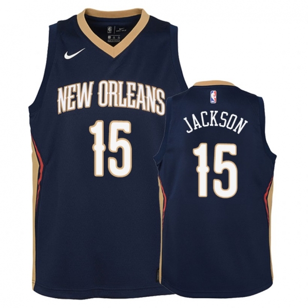 Youth New Orleans Pelicans #15 Frank Jackson Icon Jersey