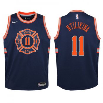 Youth New York Knicks #11 Frank Ntilikina City Jersey