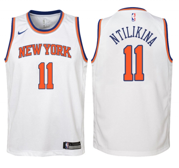 Youth New York Knicks #11 Frank Ntilikina Association Jersey