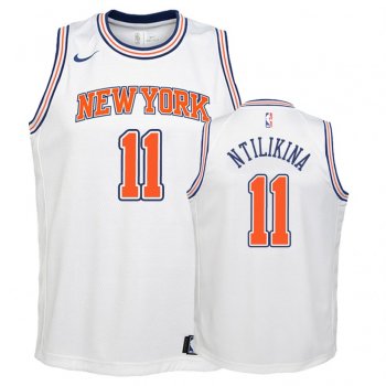 Youth New York Knicks #11 Frank Ntilikina Statement Jersey