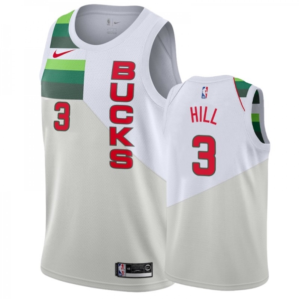 Milwaukee Bucks George Hill #3 White 2018-19 Earned Jersey