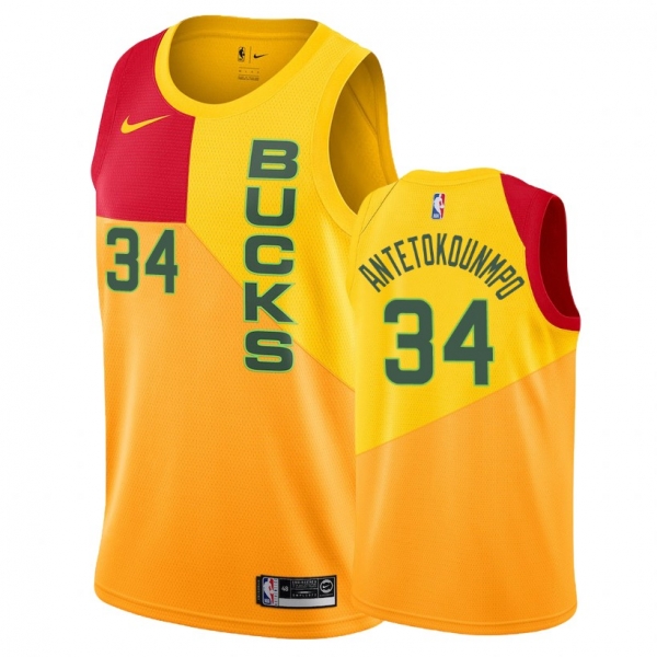 Milwaukee Bucks #34 Giannis Antetokounmpo City Jersey