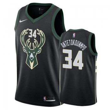 Milwaukee Bucks #34 Giannis Antetokounmpo Statement Jersey