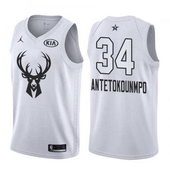 Milwaukee Bucks #34 Giannis Antetokounmpo All-Star Jersey