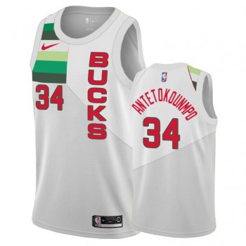 Milwaukee Bucks #34 Giannis Antetokounmpo Earned Jersey