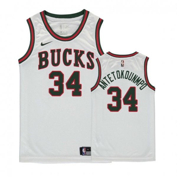 Youth Milwaukee Bucks #34 Giannis Antetokounmpo Classic Jersey