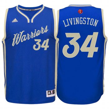 Golden State Warriors #34 Shaun Livingston Christmas Jersey