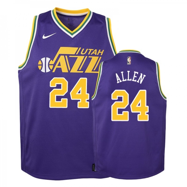 Youth Utah Jazz #24 Grayson Allen Hardwood Classics Jersey