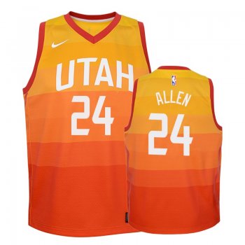 Youth Utah Jazz #24 Grayson Allen City Jersey