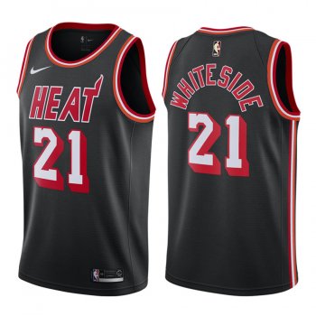 Miami Heat Hassan Whiteside #21 Black 2017-18 Classic Jersey