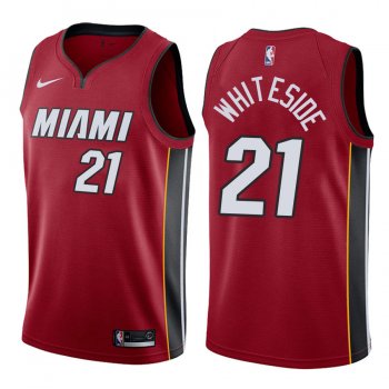 Miami Heat Hassan Whiteside #21 Red Statement Jersey