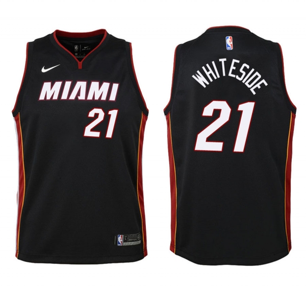 Youth Miami Heat #21 Hassan Whiteside Icon Jersey