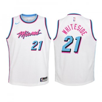 Youth Miami Heat #21 Hassan Whiteside City Jersey