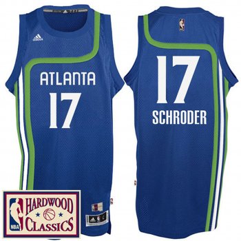 Hawks Hardwood Classics Throwback Royal Jersey Dennis Schroder