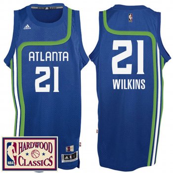 Atlanta Hawks #21 Dominique Wilkins Hardwood Classics Jersey