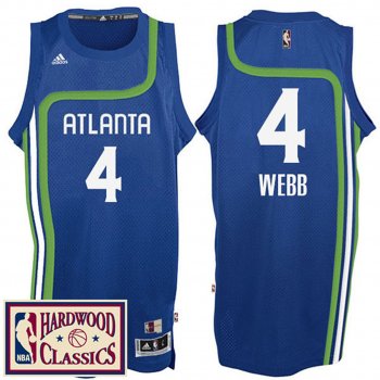 Atlanta Hawks #4 Spud Webb Hardwood Classics Jersey